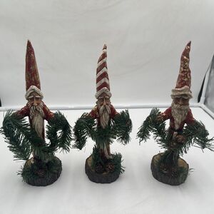 3 Mark Roberts Fine Interiors Collection Enchanted Santa Figurine 12.5” Forest